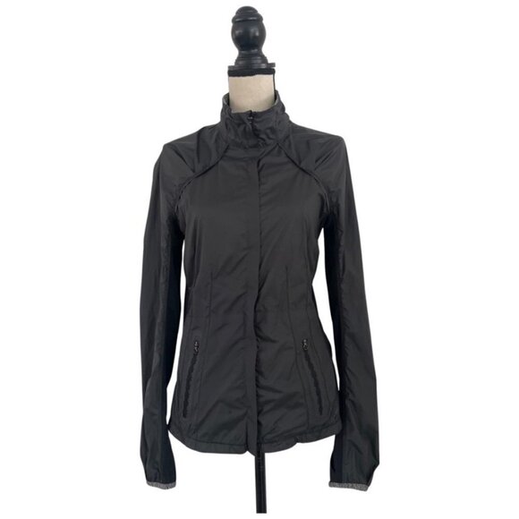 Lululemon Black Windbraker Jacket Size 6 / 05 - Picture 1 of 8